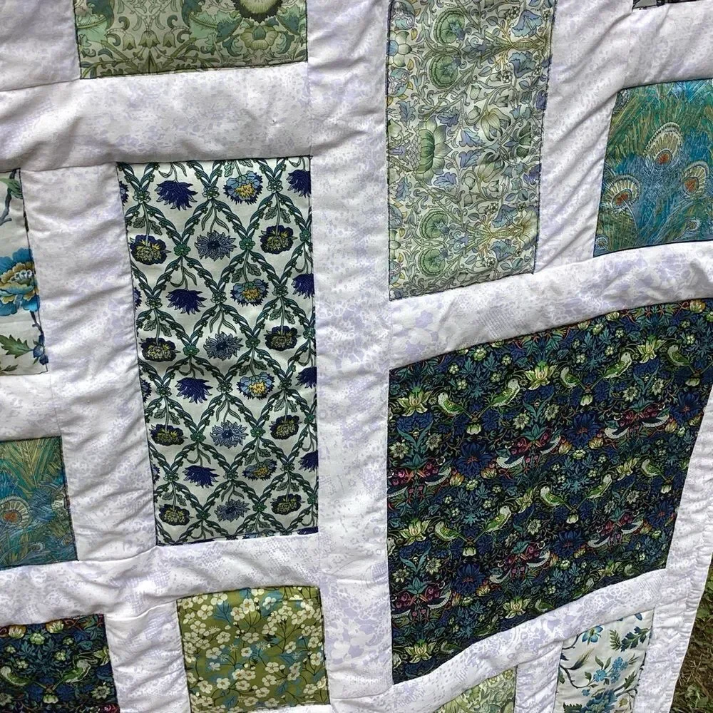 NWT. Hand Crafted Lap Quilt Tana Lawn Fbrics